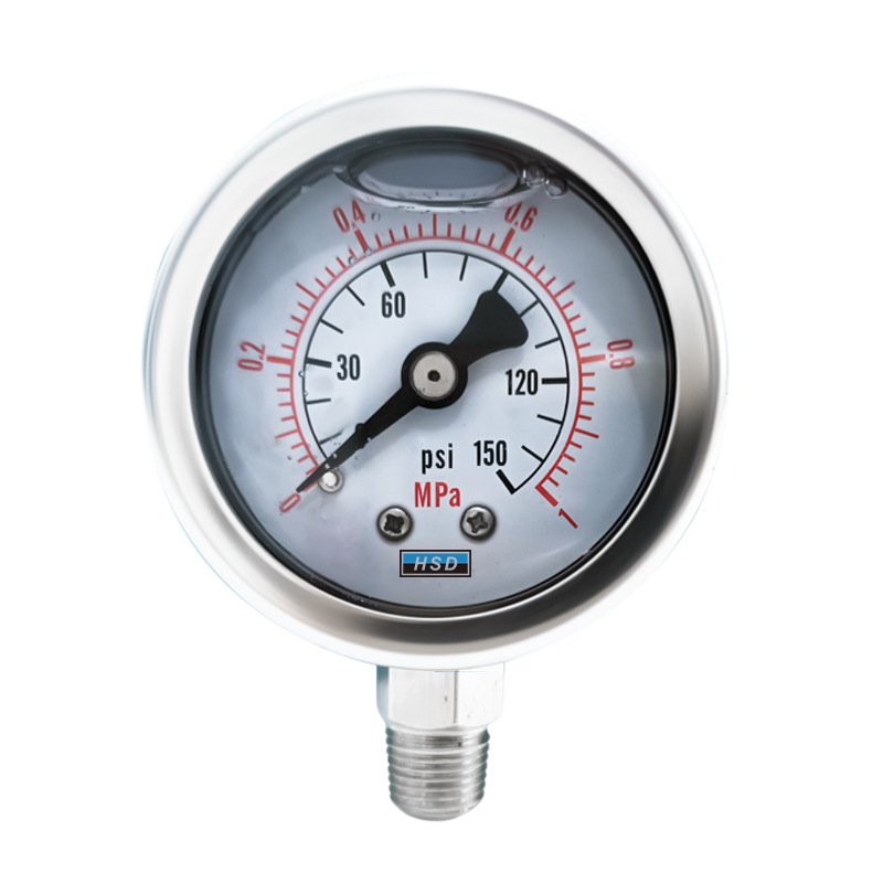 Shock-Resistant Pressure Gauge Y40Y60Y100 Standard Thread Quick-Plug Axial Radial Water Pressure Anti-Pressure Liquid High Precision
