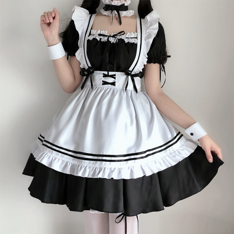 Maid Costume Japanese COS Cute Student dress Big Brother Lolita suit Secondary plus size Costume Daily