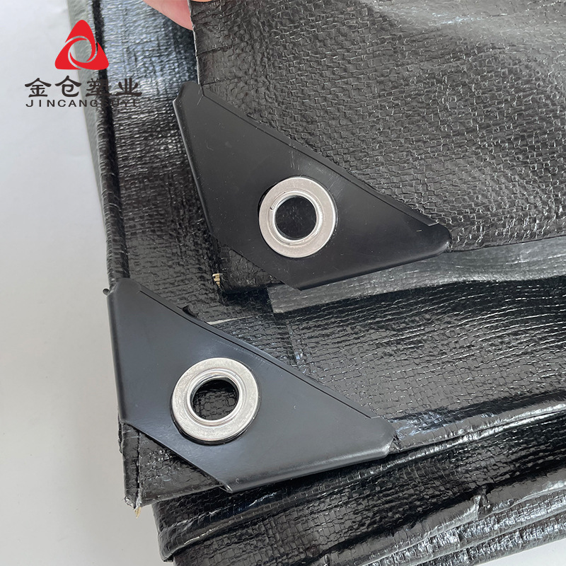 New material black silver 220g PE plastic tarpaulin canvas sunshade color striped cloth sunscreen dustproof rainproof waterproof tarpaulin