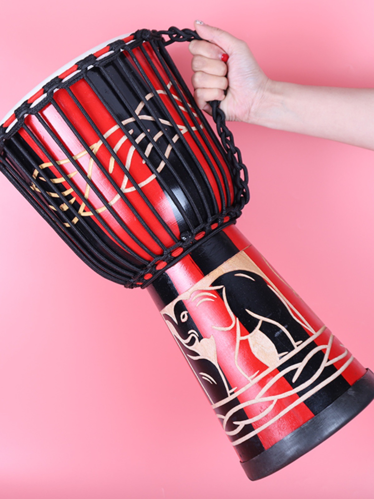 Note African drum Lijiang tambourine 8 inch 10 inch 12 inch goat skin beginner goat skin tambourine kindergarten