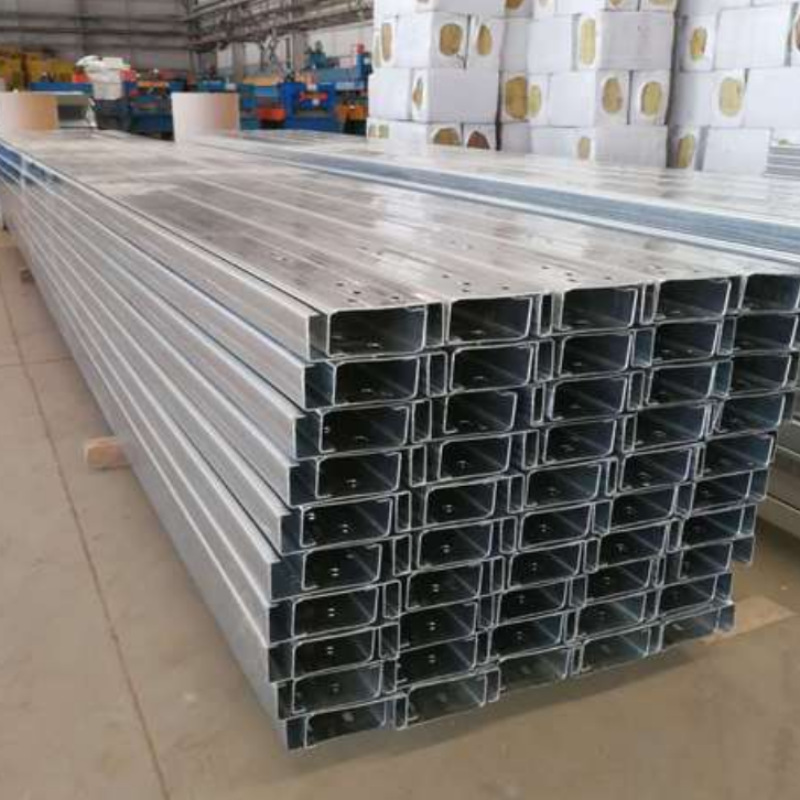 Tianjin National Standard C-Shaped Steel Purlins, Diagonal Beams, Columns, Photovoltaic Brackets, Hot-Dip Galvanized Punched Roof Purlins, Galvanized C-Shaped Steel