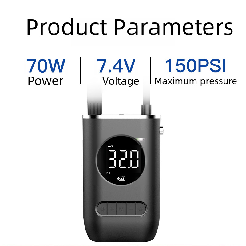 Portable mini self-propelled electric tire pump air pump handheld car charging dual-purpose car air pump