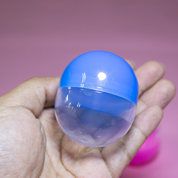 48x 56mm Oval Gashapon Capsule Mini Doll Toy Hand Gashapon Machine Empty Shell Pills Colorful Plastic Shell