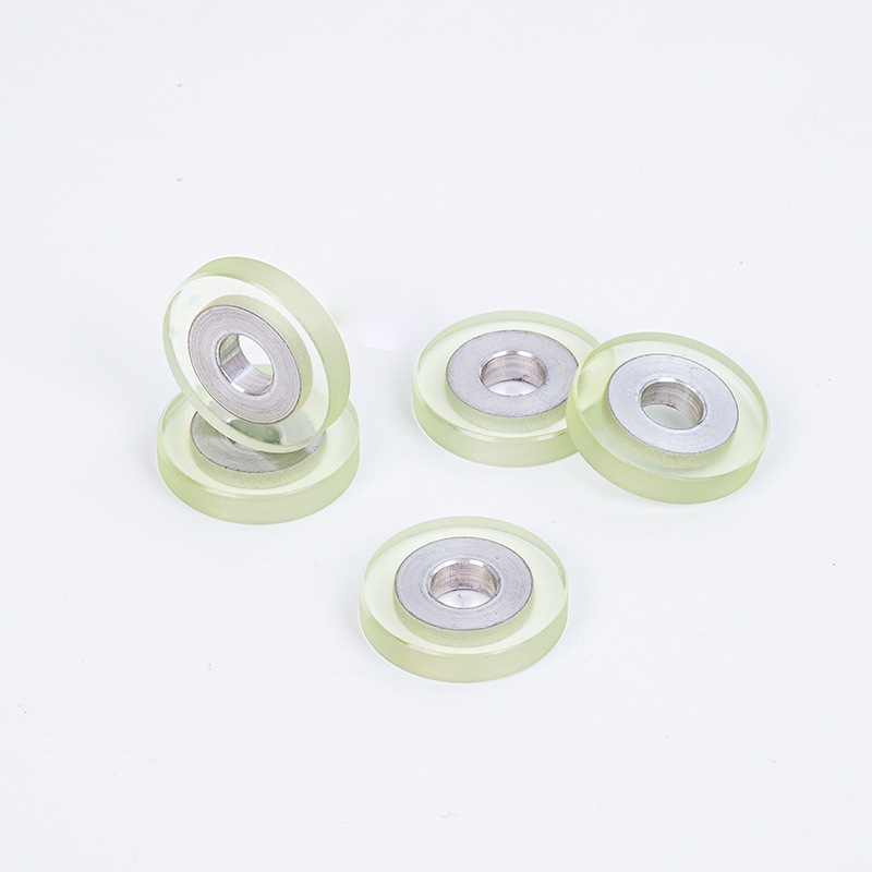 Manufacturer's aluminum rubber coated PU polyurethane rubber wheel high precision rubber roller wear-resistant driving wheel rubber roller