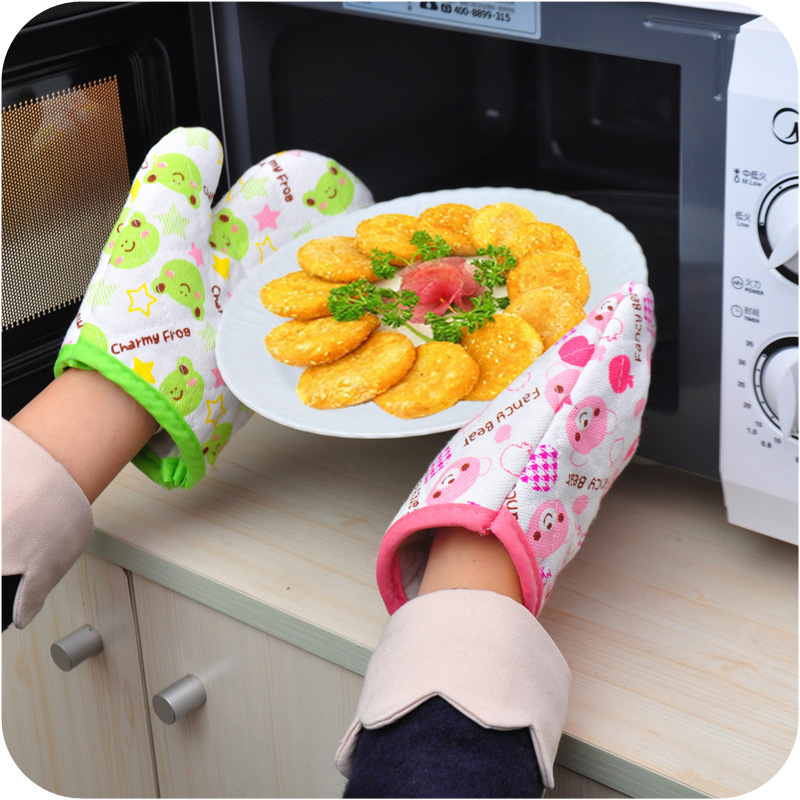 Thickened High Temperature Resistant Heat-Proof and Anti-Scalding Insulation Gloves for Microwave Ovens and Kitchen Baking Wholesale
