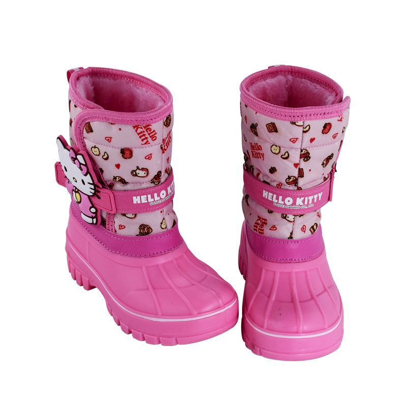 Sanrio new children's snow boots girls' waterproof non-slip thick warm rain boots children's all-match cotton boots wholesale