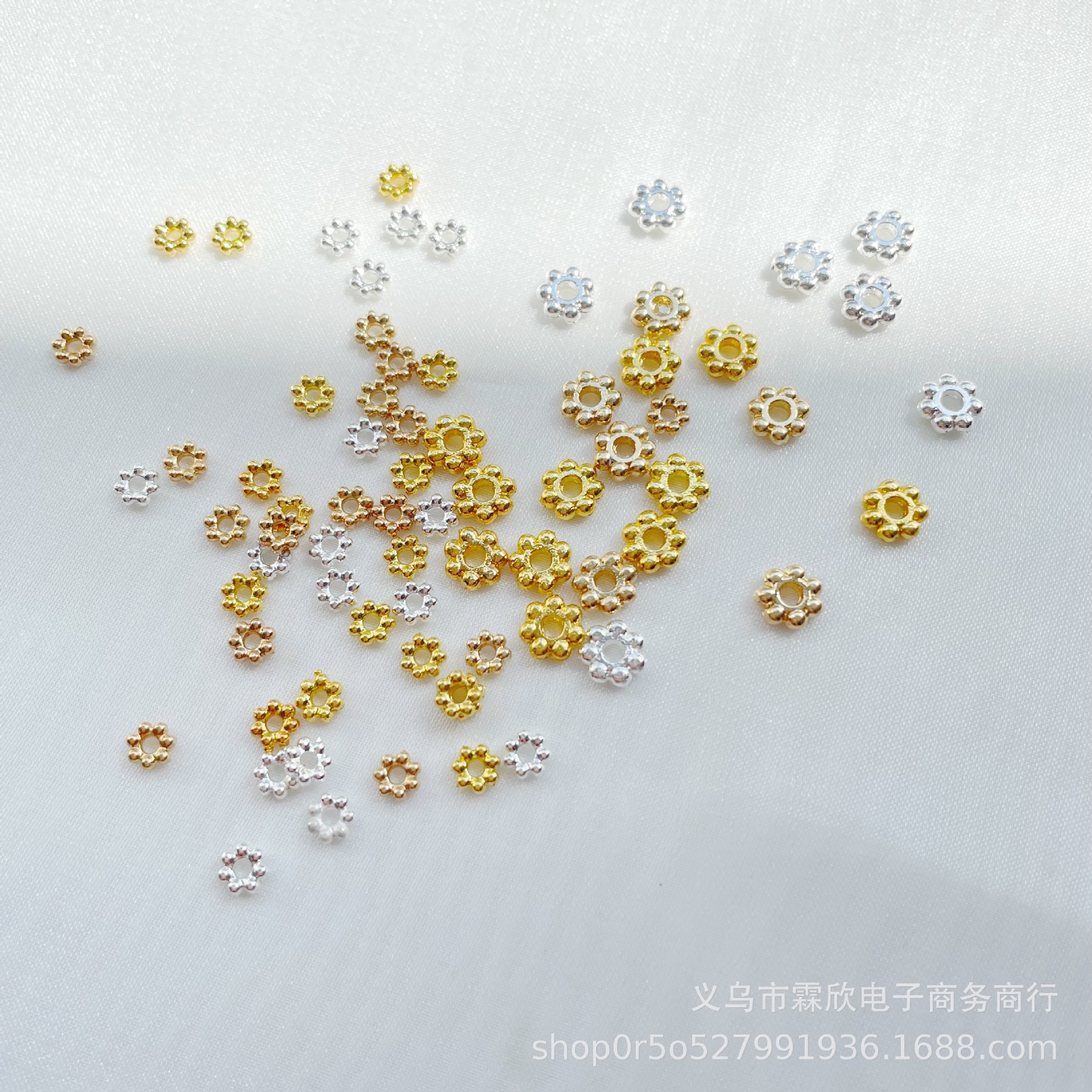 Алюминиевые аксессуары 4/6мм Снежинка Разделительная Бусина DIY Ручная Работа Антикварная Заколка Волос Аксессуары Материал