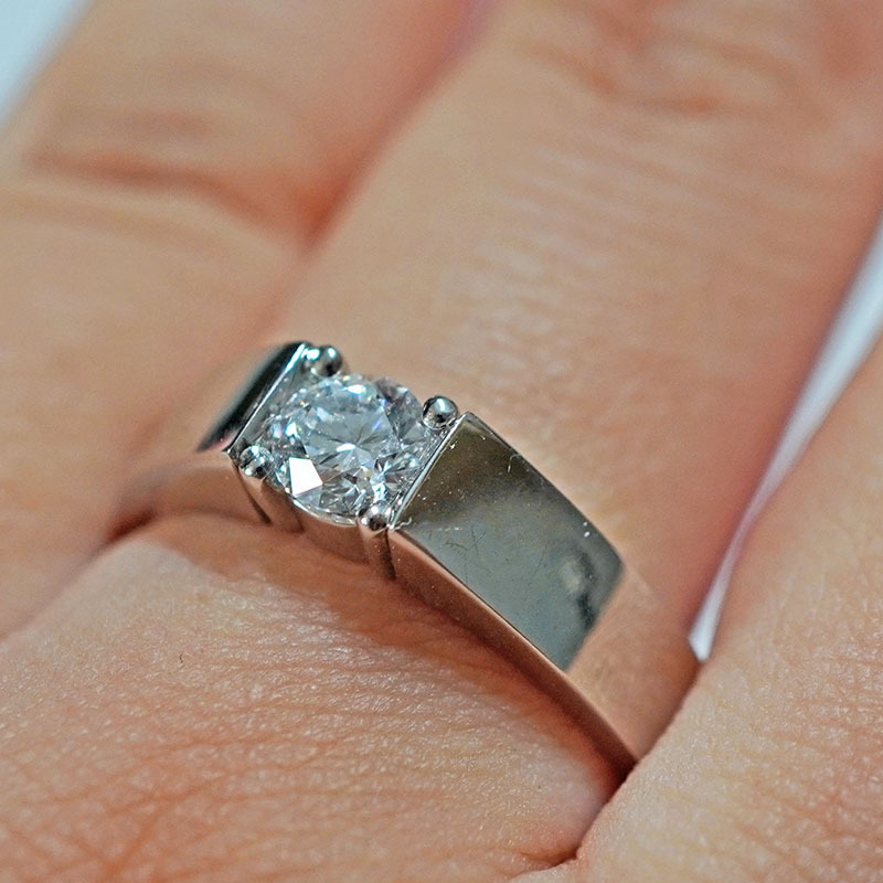 Pt950 Platinum Cultivated Diamond Ring Men's Atmosphere Casual Niche Wedding Proposal Engagement