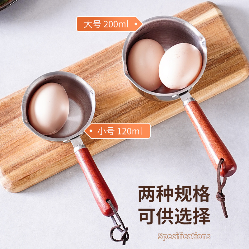 Stainless Steel Oil Splashing Pot Thickened Kitchen Oil Splashing Pot Flat Bottom Hot Oil Splashing Pot Mini Food Oil Splashing Pot