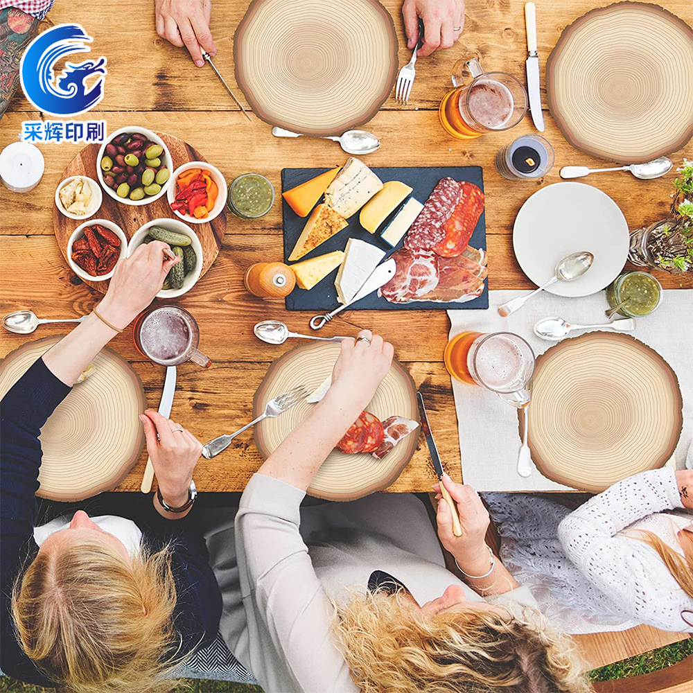 Disposable Mat Paper Household Cross-border Amazon Western Mat Paper Sunflower Rose Table Mat Dining Table Mat