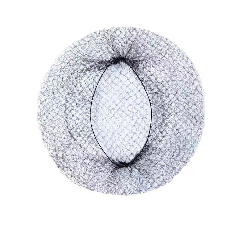 Black ultra-fine invisible hair net female flight attendant children's dance drama coil hair net hair pocket independent packaging wholesale