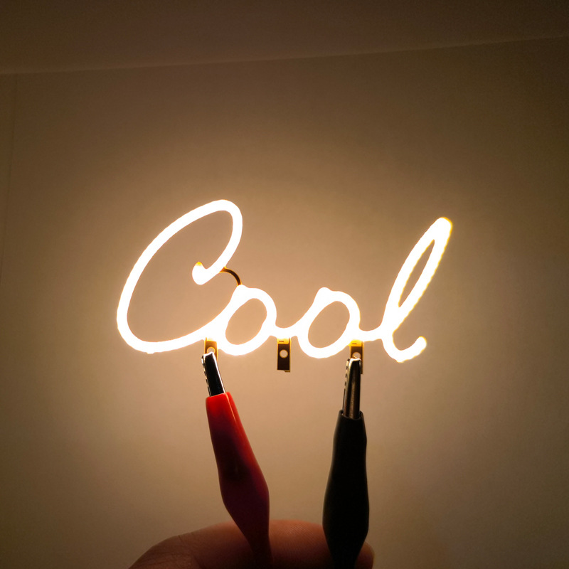 LED lamp piece crafts vintage decorative lamp soft filament COOL yellow light 3V light source factory supply