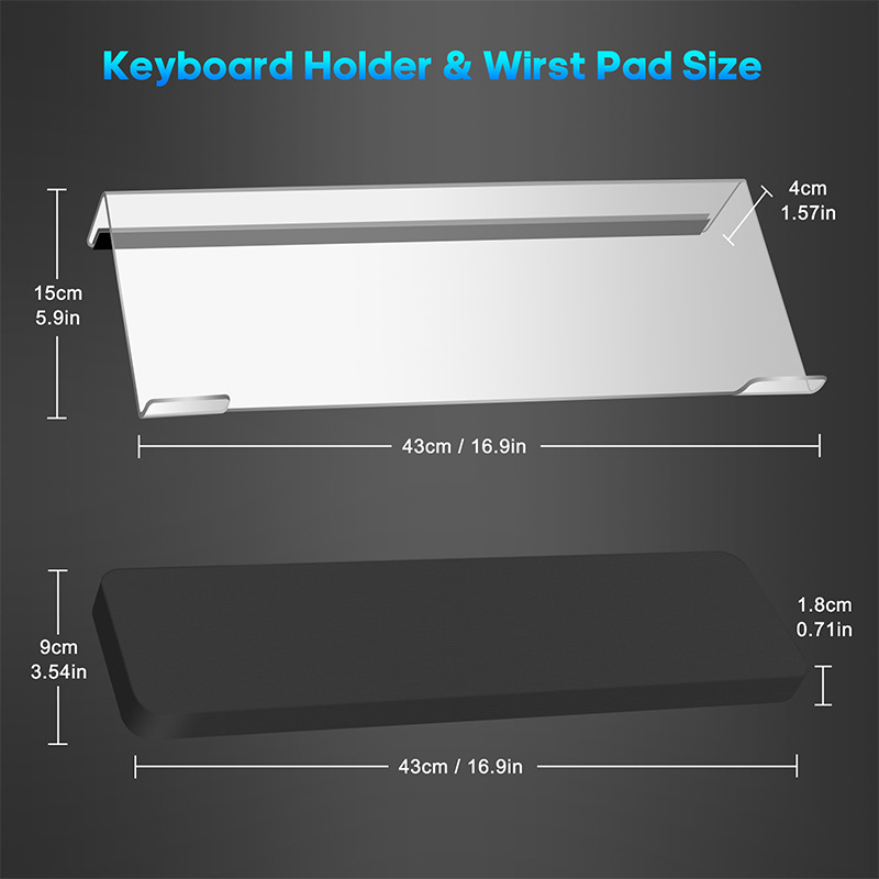 New set of high-end keyboard desktop bracket bracket plus memory foam wrist rest with anti-slip pad computer
