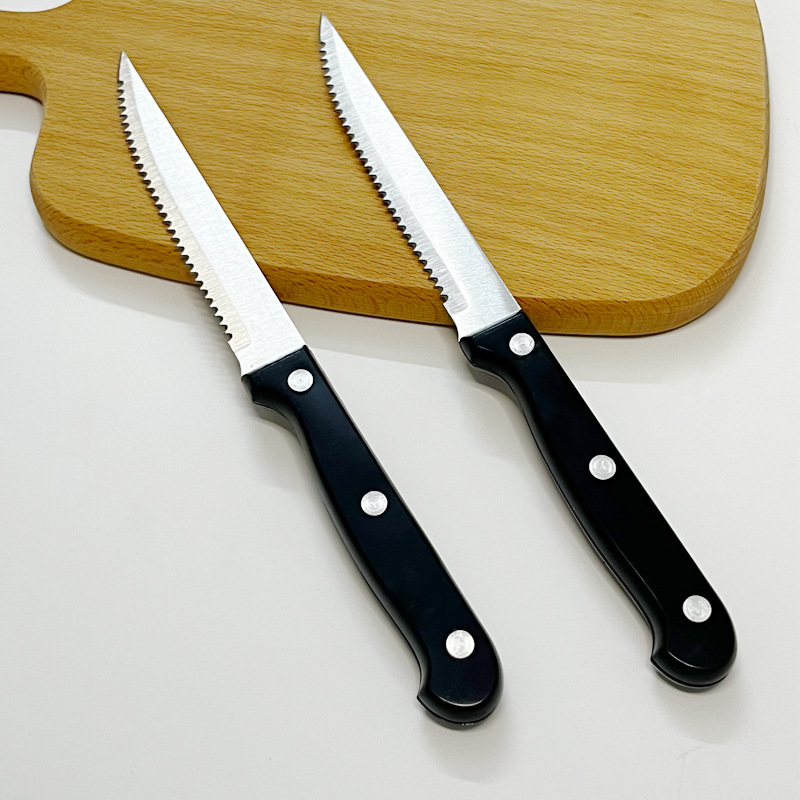 Популярный зазубренный нож для стейка из нержавеющей стали, нож для нарезки стейка, специальный нож для западных ресторанов
