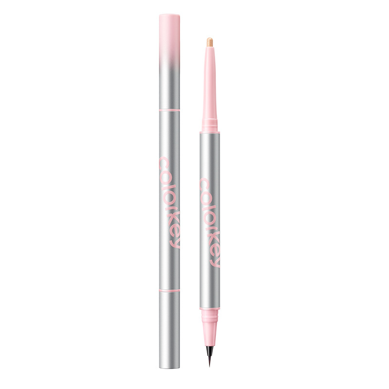 Colorkey Silkworm Pen for Women, Dual-Ended Natural Brightening and Amplifying 3D Eye Makeup for Beginners, Natural Look