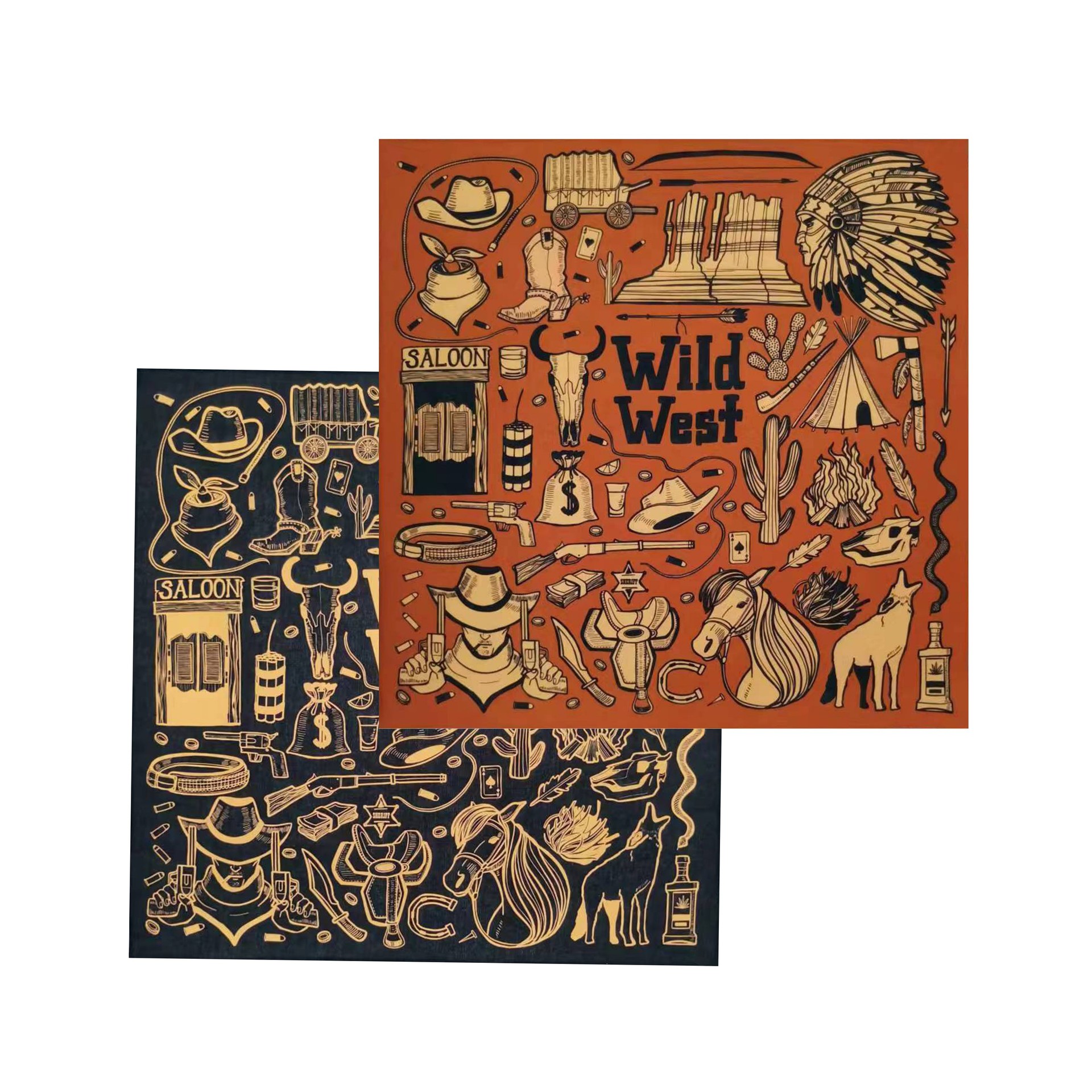 Котоновый квадратный шарф в стиле американских индейцев, повязка на голову для хип-хопа