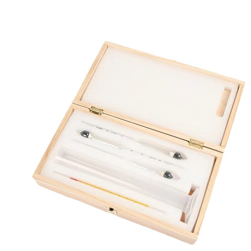 Wine Meter Wooden Box 0-100 Three-Piece Alcohol Meter Welcome to Order Precision Ethanol Portable Sugar Liquid