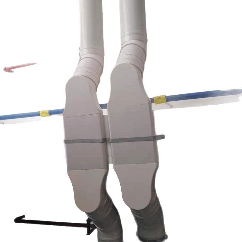 Duct Adapter for Exhaust Flat Pipe Fresh Air Machine, No-Drill Crossbar Transition Adapter, Fresh Air System Accessories, Ducting Auxiliary Materials, Fresh Air