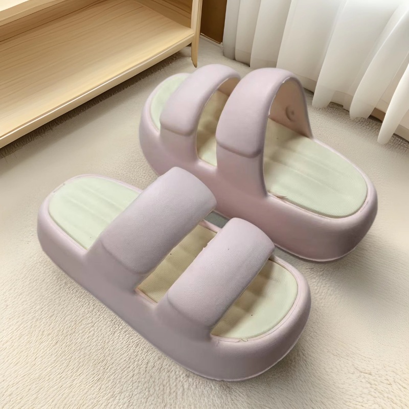 Women's thick-soled slippers for outdoor wear summer new Korean style height increasing slippers comfortable EVA high heel slippers