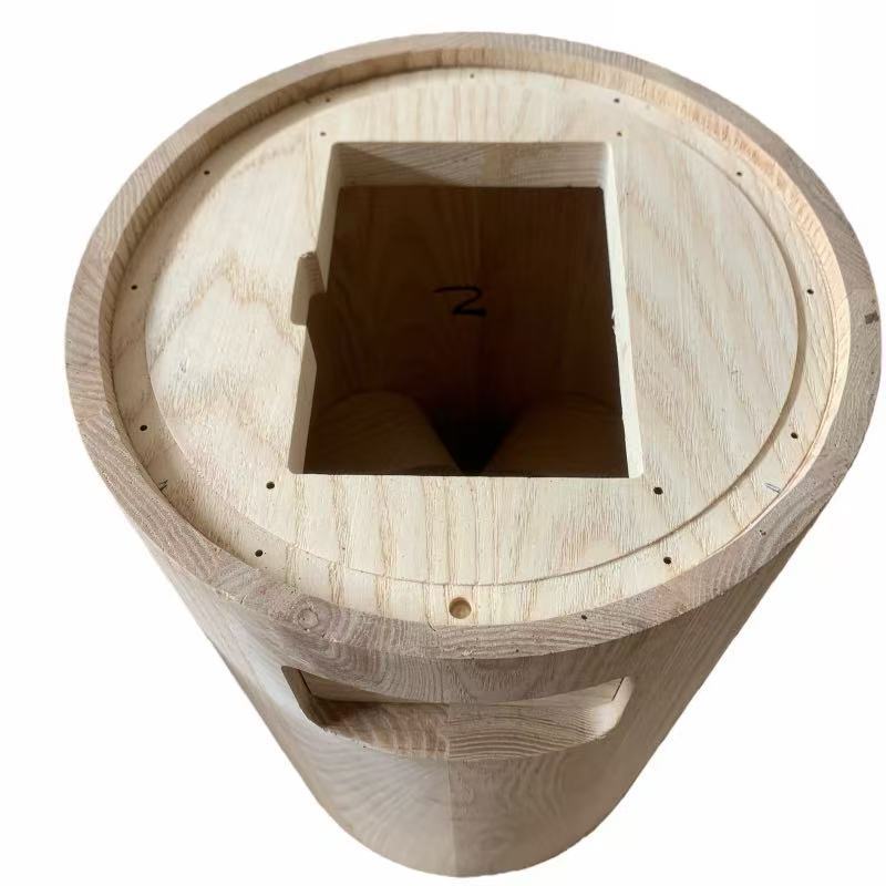 Wooden Speaker Production Dual Amplifier with Porous Power Interface, Movable Cover Plate Can Be Lifted up and down