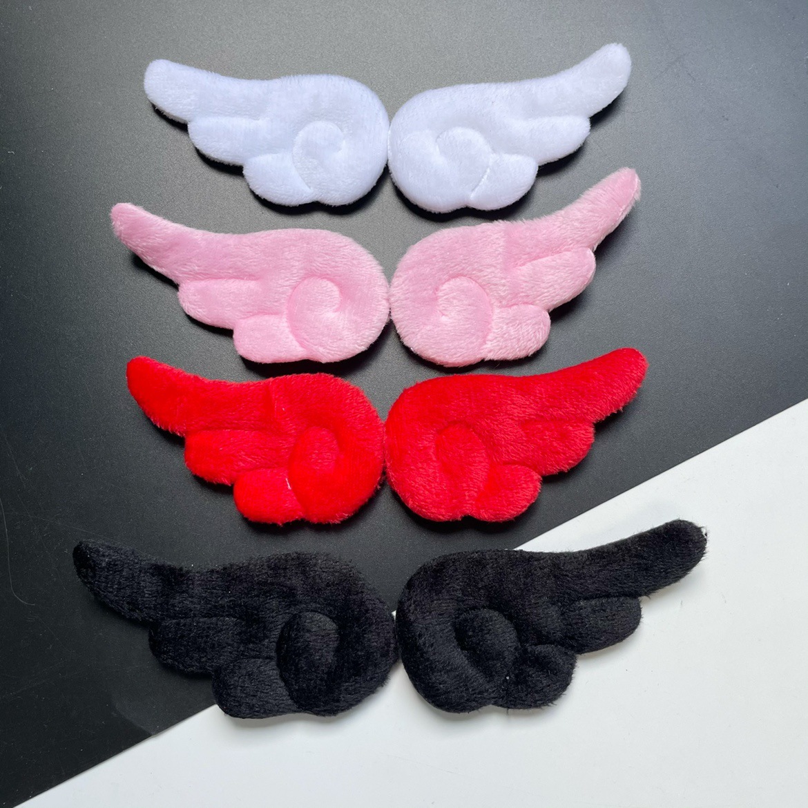 Split Suede Embossed Fabric Cute Angel Wings Hair Accessories Hat Decoration Accessories Material Cute Angel Wings