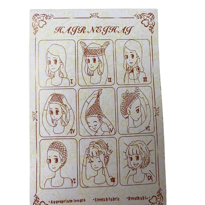 Factory Direct Sales High-Elasticity Invisible Wig Cap Hair Net Fixing Hair Net Mesh Inner Net Hair Cover for Stray Hair