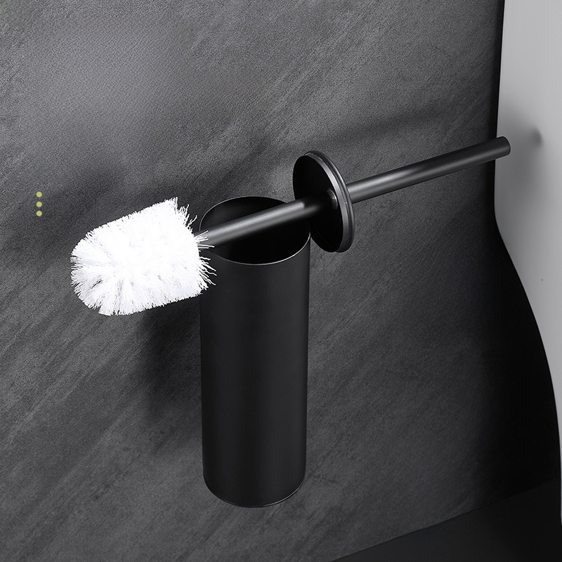 304 Stainless Steel Toilet Brush Bathroom Toilet Wall Mounted Odor-proof Toilet Black Cleaning Brush Toilet Toilet Toilet Brush Holder