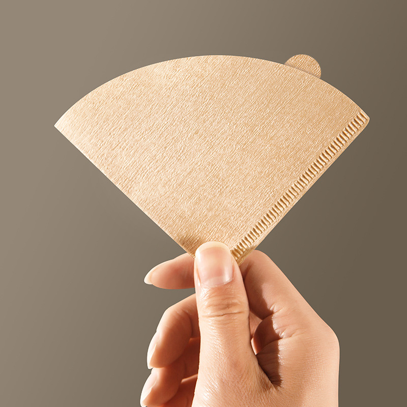Hand-made coffee filter paper cone-shaped raw wood pulp V60 funnel American coffee machine drip filter paper 1-2/2-4 person