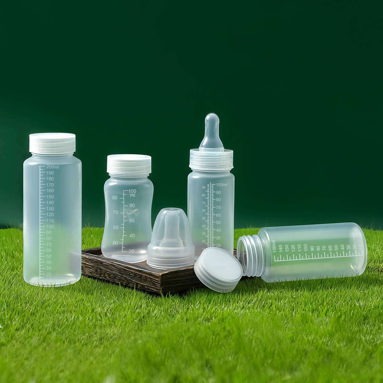 Disposable Small Bottle Newborn Premature Baby Wide Mouth Square Pp Plastic Manufacturer