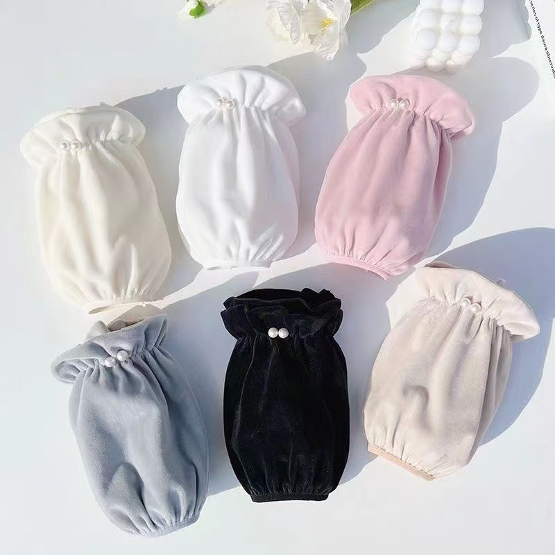 Изящные перловые рукава женские зимние длинные офисные рукава корейский стиль студенческая мода креативные простые рукава