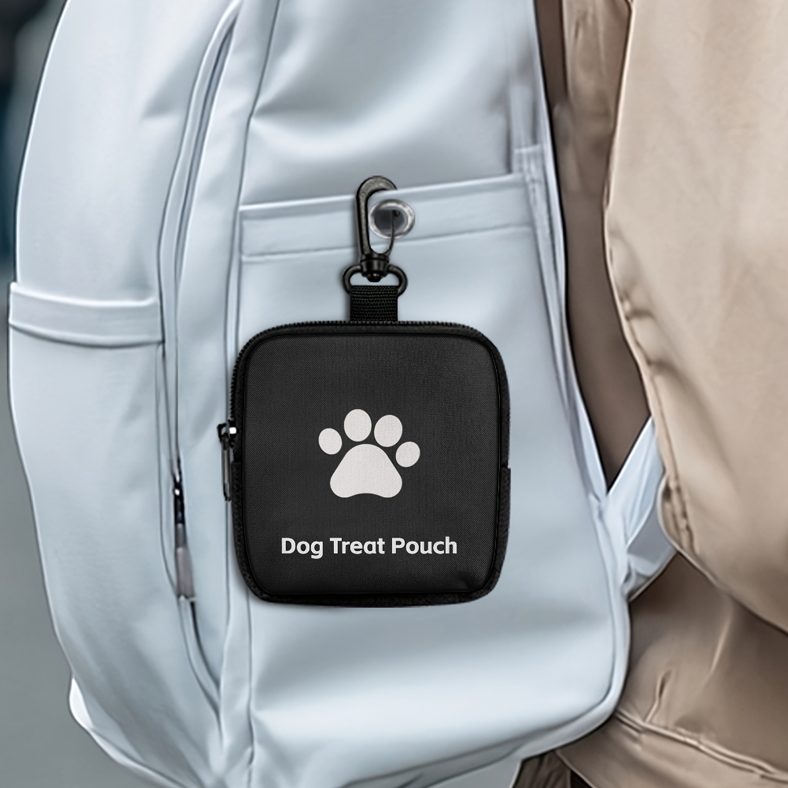 Cross-Border New Product Polyester Dog Training Snack Bag with Zipper Closure - Portable Pet Snack Bag