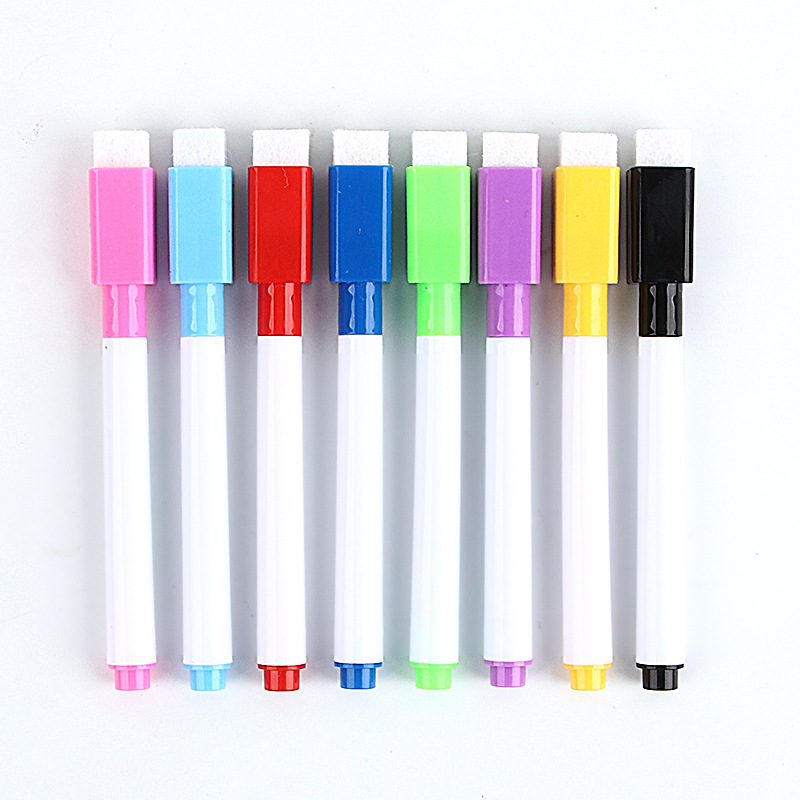 Water-Based Erasable Whiteboard Pen Children's Graffiti Small Painting Pen Color Magnetic Non-Marking Marker Pen Set Wholesale