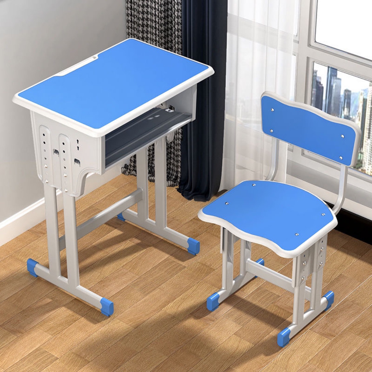 Wholesale primary and secondary school desks and chairs school tutoring cram school single double training desks and chairs suit