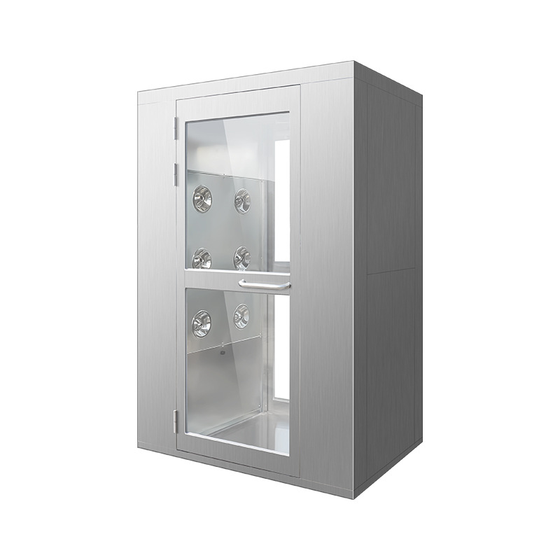 Guangzhou Manufacturer's Stainless Steel Air Shower Room in Stock, Air Shower Door for Food Purification, Dust-Free Workshop, Single-Person Double-Blow Air Shower Room