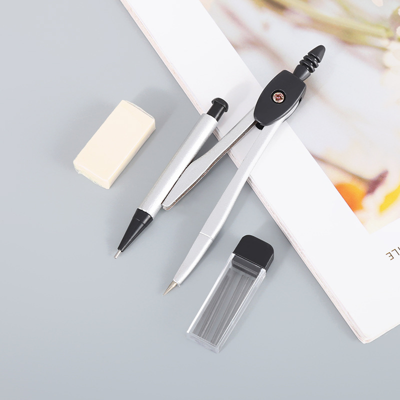 7-Piece Set Jy- 199999.8cm Compass Drawing Tool Compass Set School Supplies Boxed Metal Compass