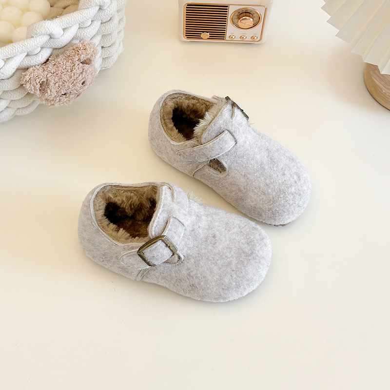 Children's Cotton Shoes 2025 Autumn and Winter New Girls' Shoes Korean Style Boys' Large Cotton Shoes Fashionable Versatile Fleece-Lined Cotton Shoes