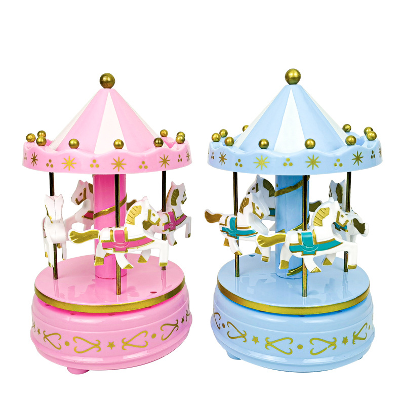 Cake Decoration Carousel Christmas Music Box Music Box Creative Baking Ornaments for Girls Birthday Gifts