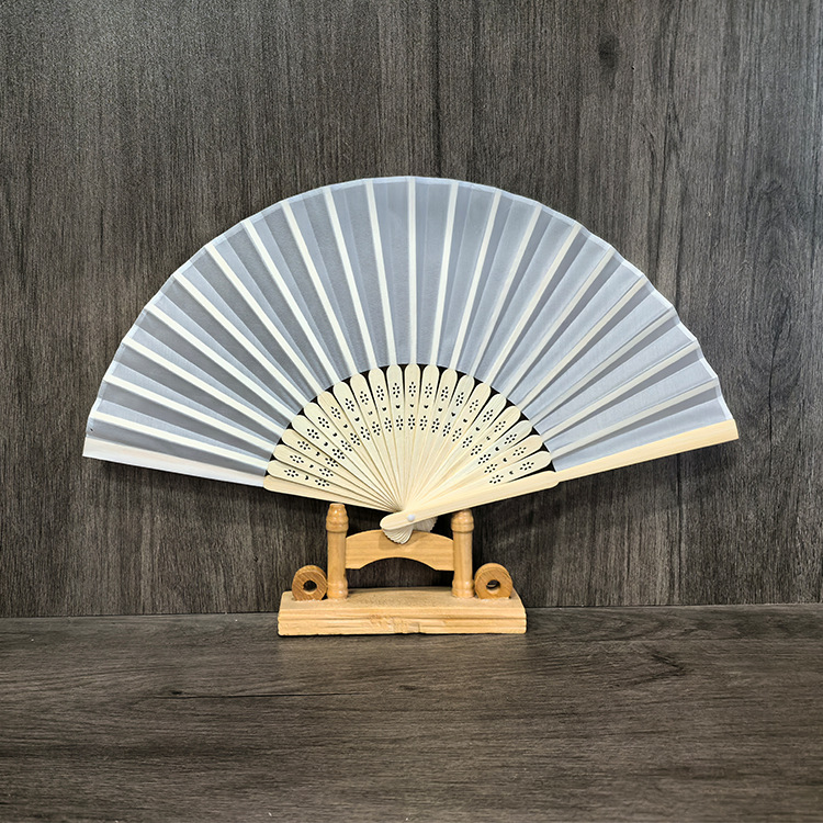21cm Fan, Multi-Color Solid Color Wedding Cloth Fan, Bamboo Folding Fan with Cloth Surface, Wedding Return Gift, Elegant Fan