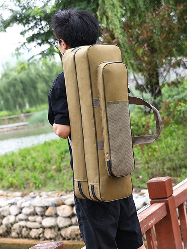 40-80cm Mini Fishing Rod Bag Fishing Luya Rod Bag Fishing Gear Bag Short Section Single Layer Double Layer Fishing Rod Bag