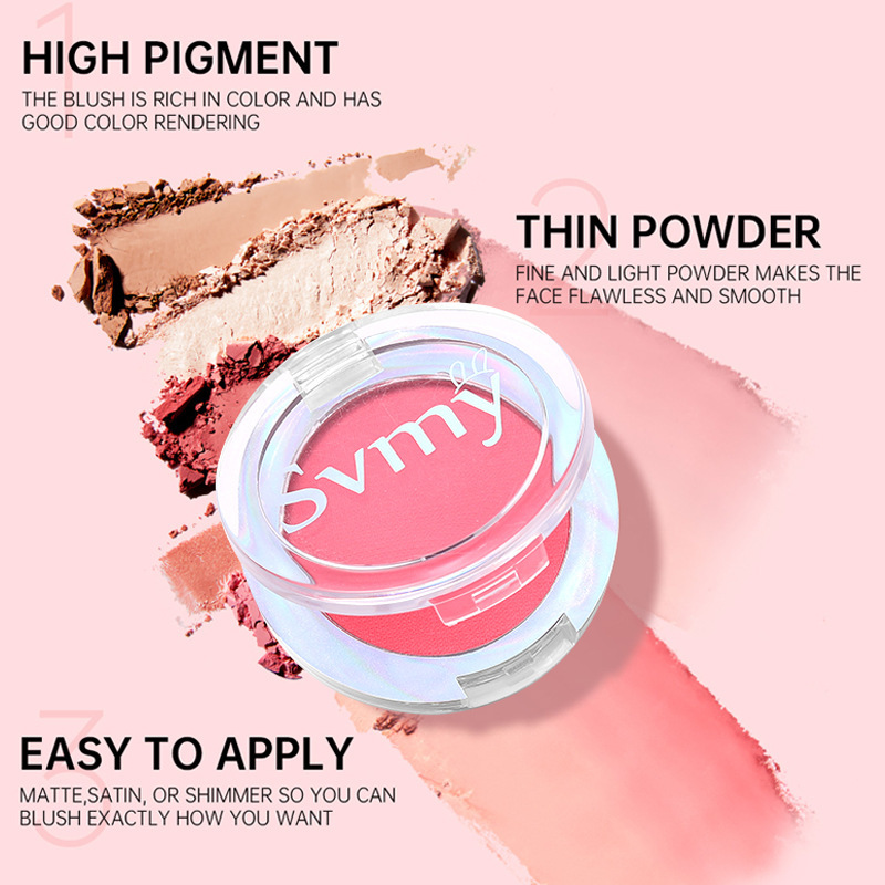 [Export Only/Cross-border SVMY] White Matte Vin Girl's Natural Blush Monochrome Blush 8112