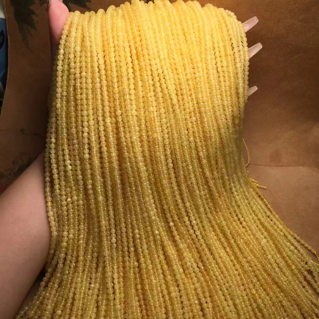 Натуральный пчелиный воск русский материал проса бусины длинная цепочка с цепочкой куриный жир желтый восковый богатый культурные игрушечные аксессуары оптовая продажа ювелирных изделий Ketang