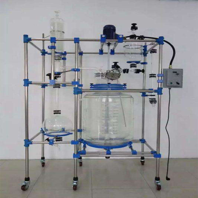 Double-Layer Glass Reactor, High and Low Temperature Vacuum Distillation Reactor, Chemical Stirring and Mixing Dissolving Reactor, Stainless Steel