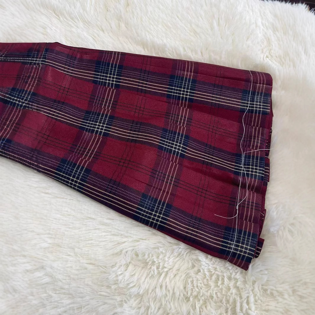 Юбка JK в клетку, высокая талия, красная, новинка весны и лета