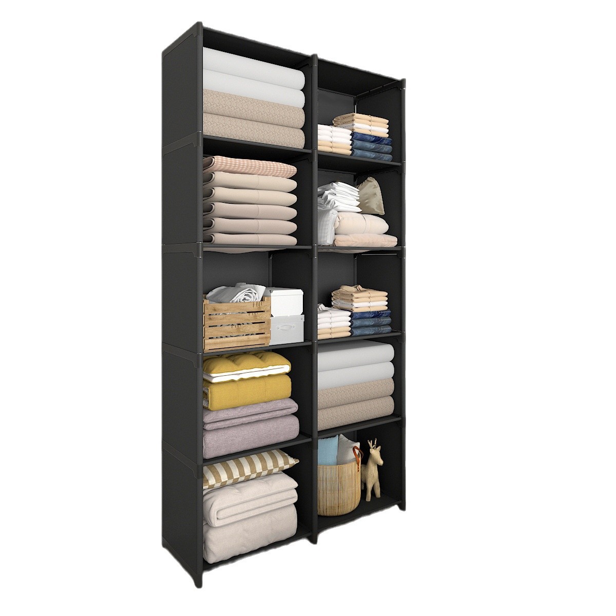 Light Luxury Bookshelf Multi-Layer Storage Rack Floor-Standing Integrated Bookcase Simple Modern Student Storage Combination Cabinet for Children