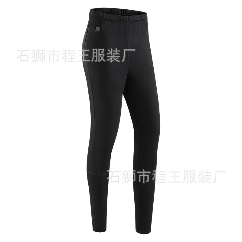 Winter USB Charging Heating Middle-Aged and Elderly Mink Velvet Women's High Waist Leggings Warm Smart Heating Cotton Pants Men