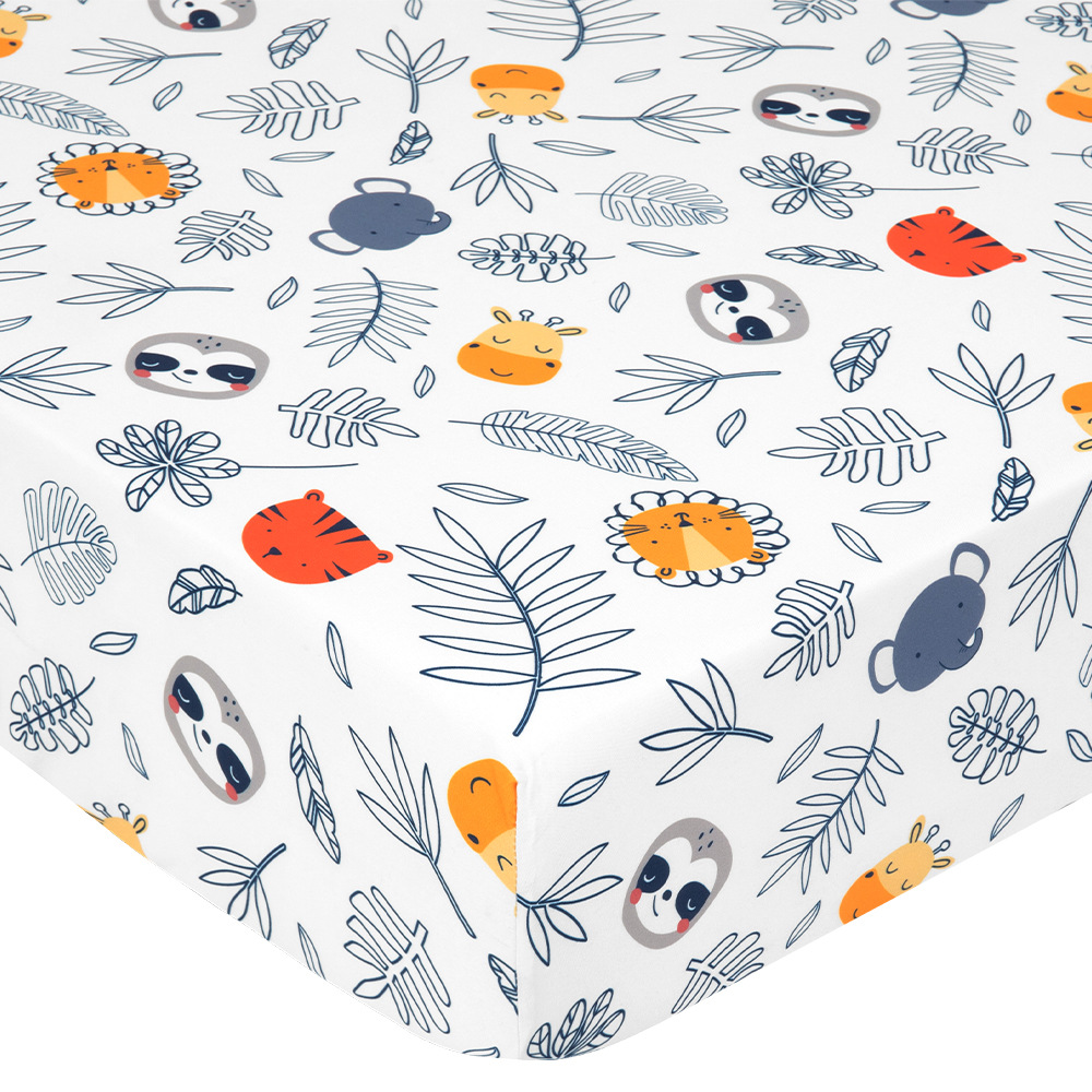 Customized Children's Bed Covers in Bulk, Amazon Jungle Design, North American Crib Sheets, Baby Bedding for Boys and Girls