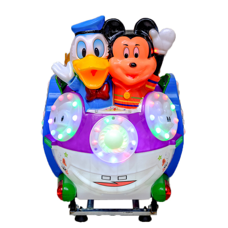 Rocking Car Kidsren's New 2025 Coin-Operated Home Baby Electric Supermarket Entrance Commercial Indoor Music Swing Machine