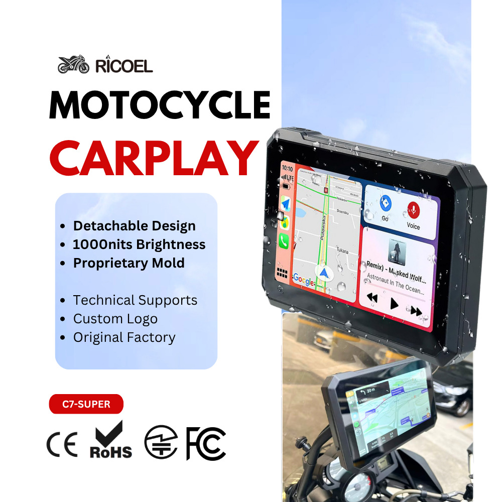 7-дюймовый портативный мотоциклетный навигатор и беспроводной адаптер GPS для автомобилей