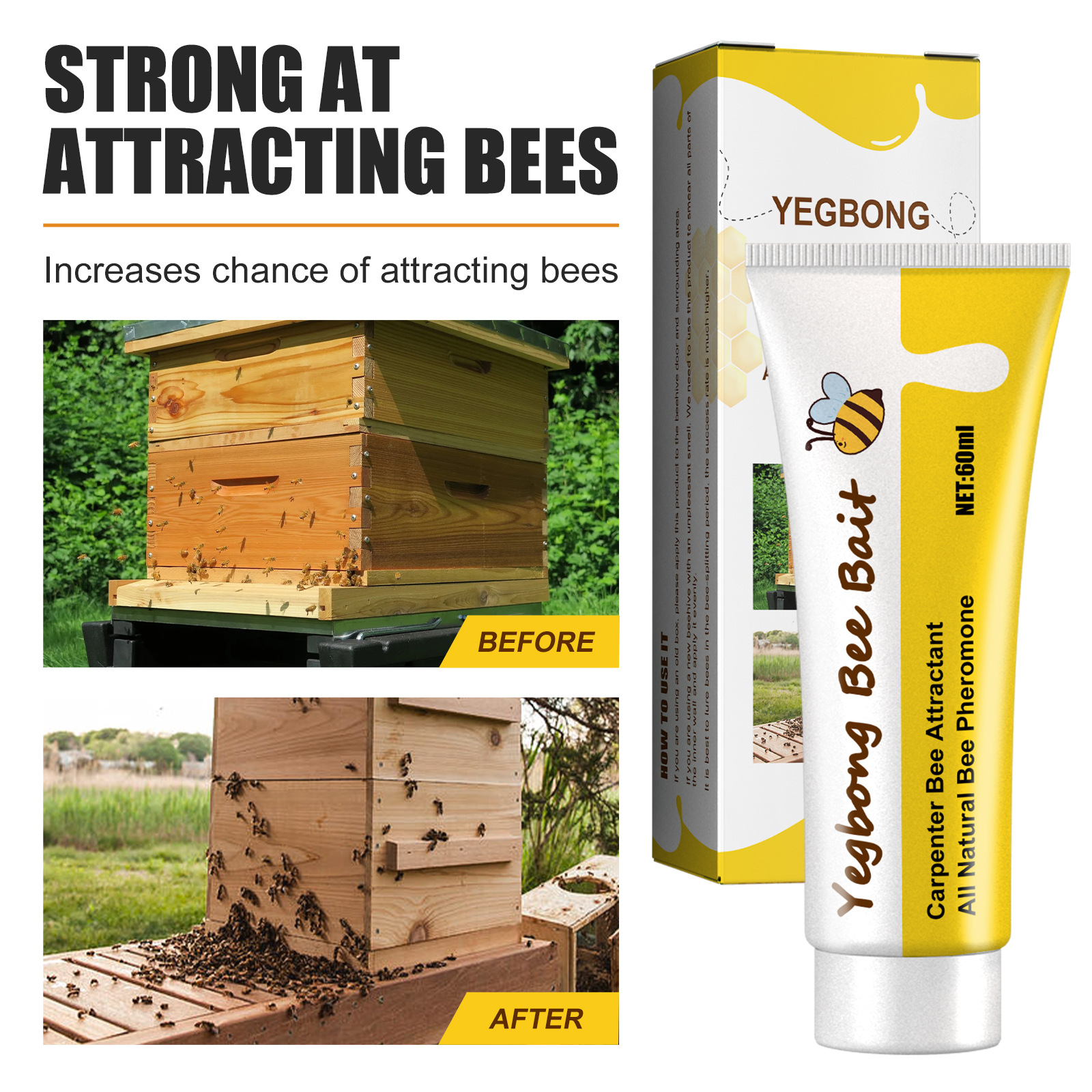 Yegbong Bee Attractant, Bee Trap, Melon Orchard Adhesive, Needle Trap, Beekeeping Equipment and Tools