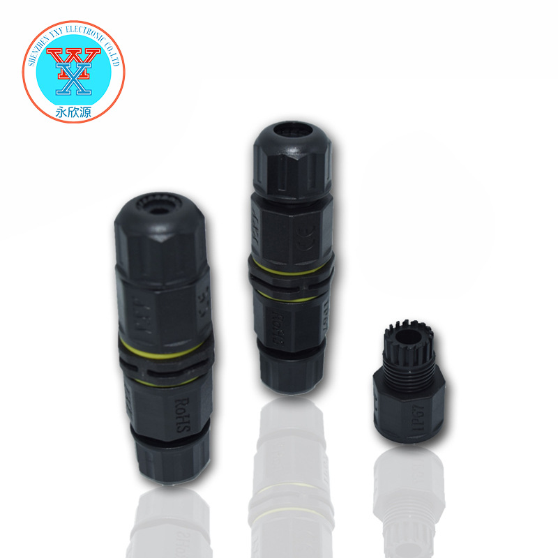 [Large quantity and excellent price] M20 waterproof adapter straight-through head 4-core LED floor heating outdoor street lamp waterproof connector